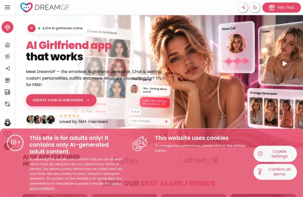 DreamGF official service website — Official homepage