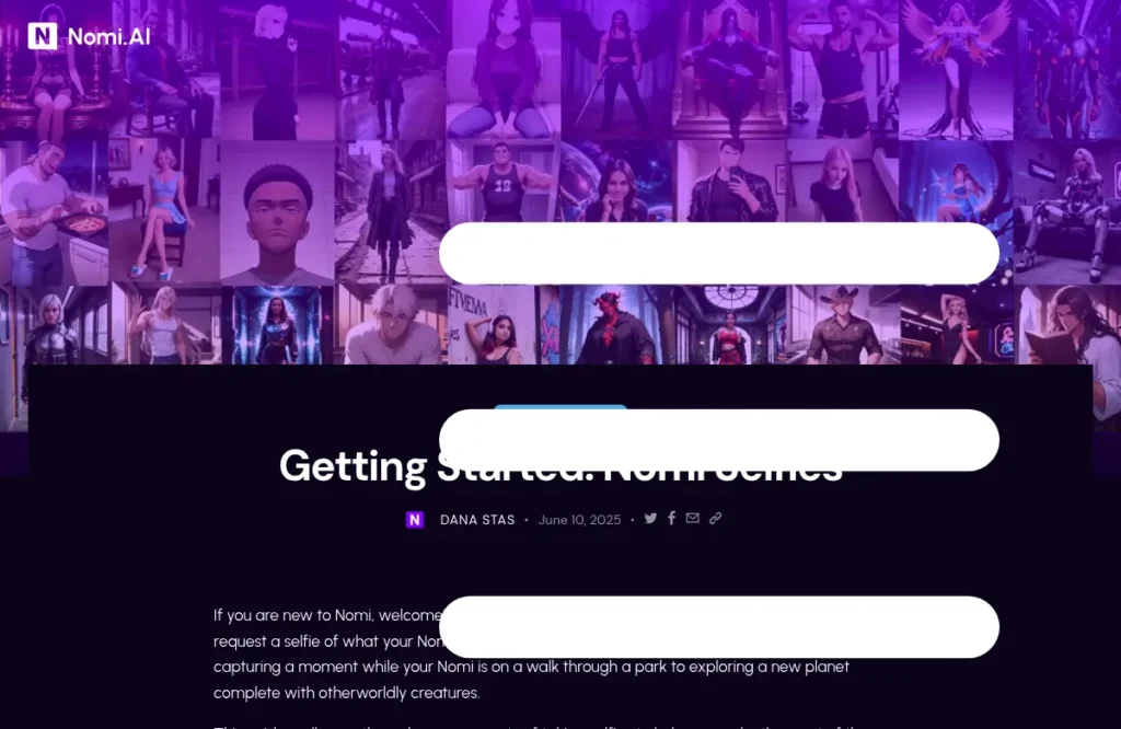 Nomi AI — Selfie feature guide