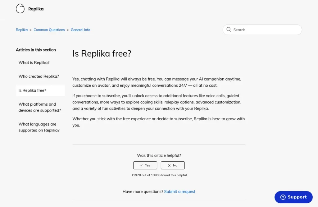 Replika — Free tier explained
